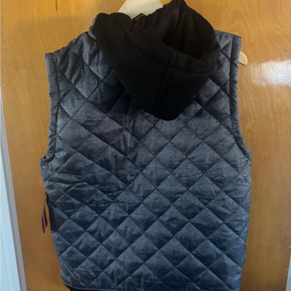 Black Puffer Vest Mens Small Zip Pockets Marc Ecko - Picture 3 of 3